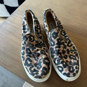 Steve Madden Animal Print Slip-On Sneakers